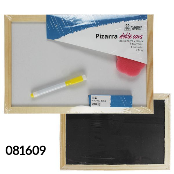 PIZARRA MARCO MADERA DOBLE CARA 20x30cm