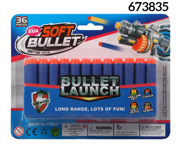 BALAS ESPUMA 36pz BLISTER