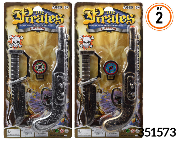 PISTOLA+MACHETE PIRATA BLISTER