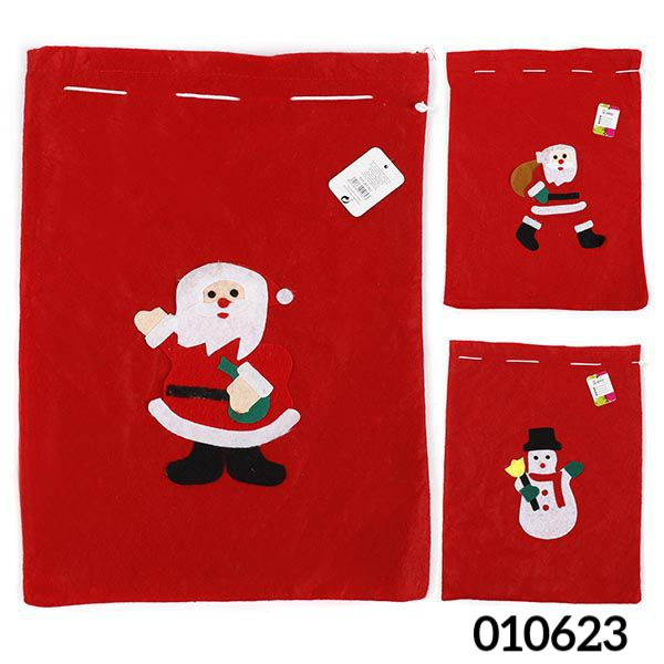 SACO FIELTRO GRANDE NAVIDAD 30x40cm