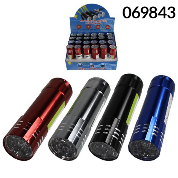 LINTERNA METALICA 9LEDS COLORES (24)
