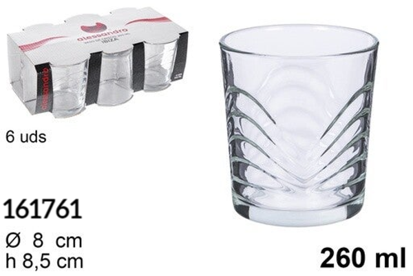 VASOS CRISTAL PACK6 IBIZA 260ml