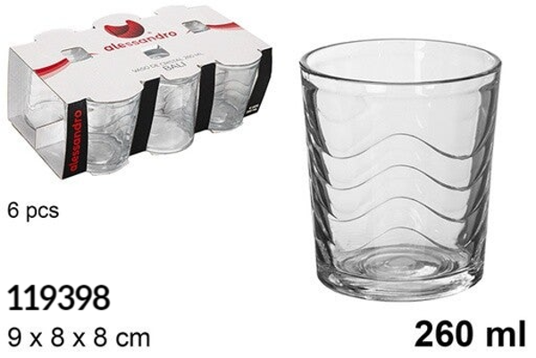 VASOS CRISTAL PACK6 BALI 260ml