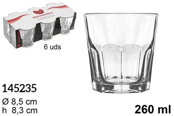 VASOS CRISTAL PACK6 CASABLANCA 260ml