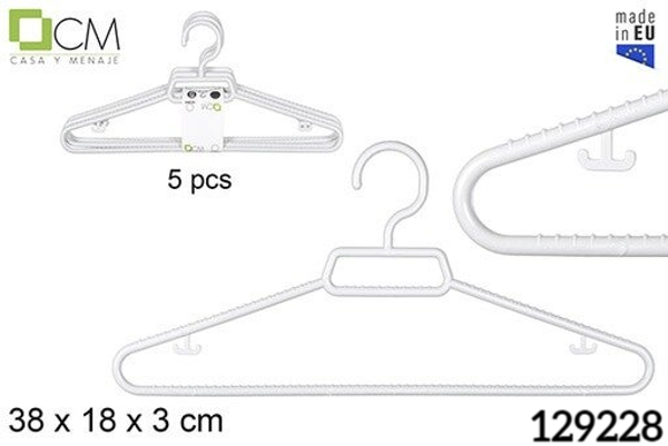 PERCHA ROPA ADULTO PLASTICO 5ud (28)