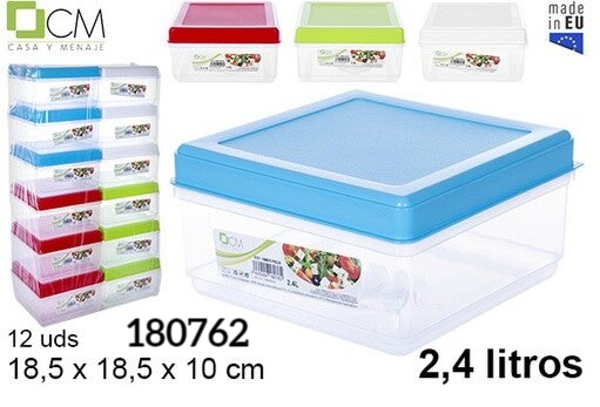 FIAMBRERA PLAST. CUAD. 2,4lit (12)