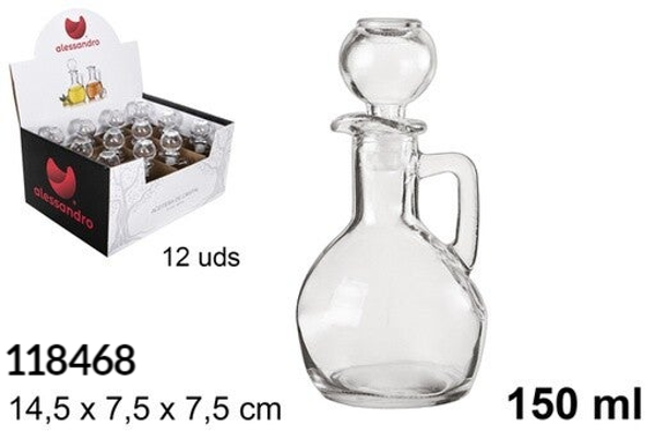 ACEITERA CRISTAL ASA TAPON 150ml (12)