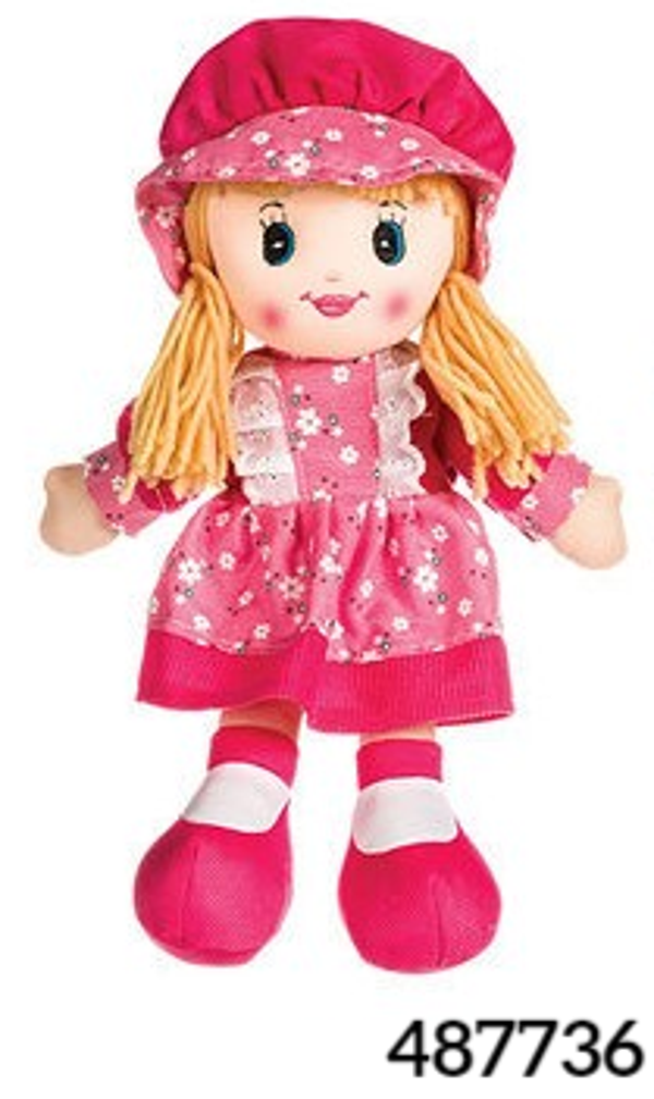 MUÑECA TRAPO COLETAS 6SURTIDAS 30cm