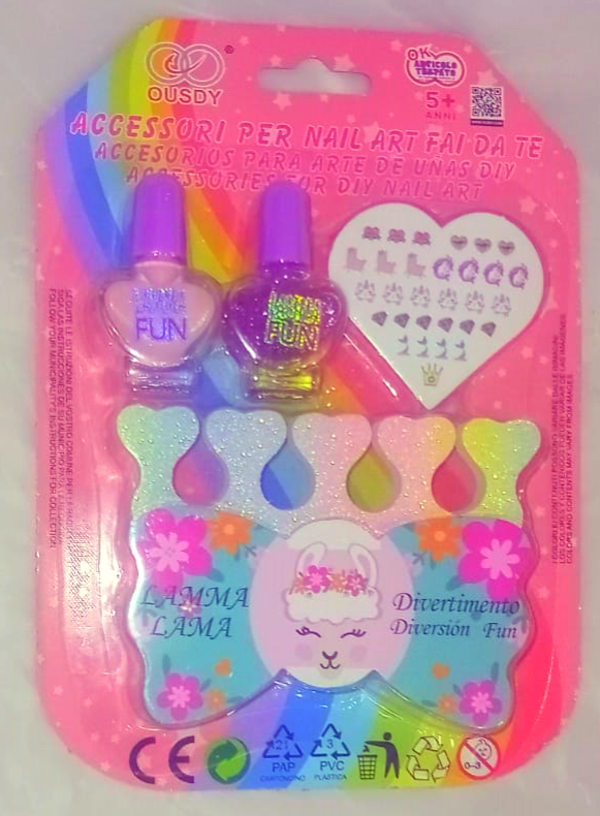 LACA UÑAS 2pz+PEGATINAS+SEPARADOR OUSDY