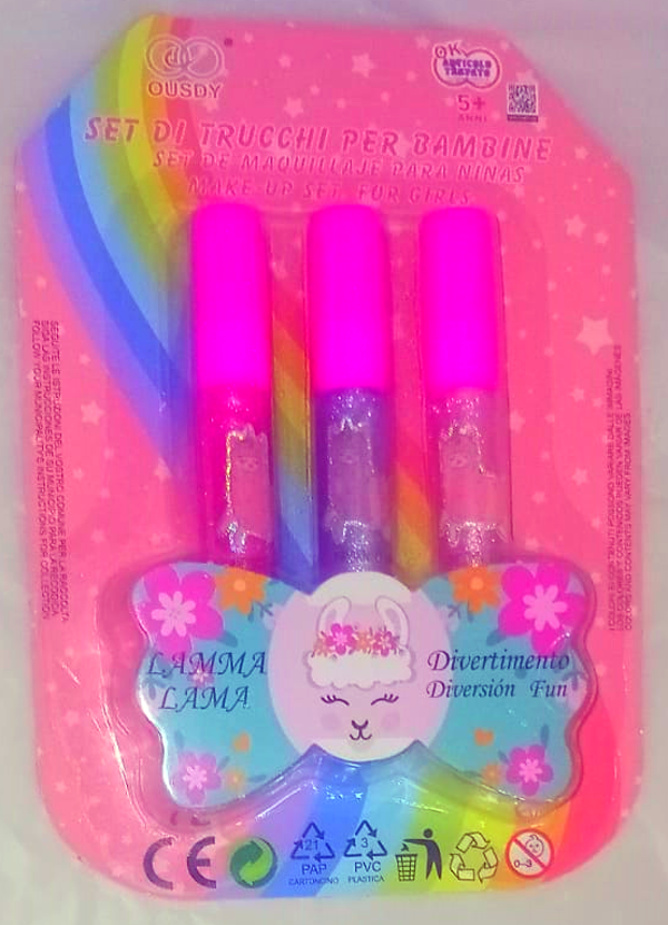 SET BRILLO LABIOS 3pz OUSDY