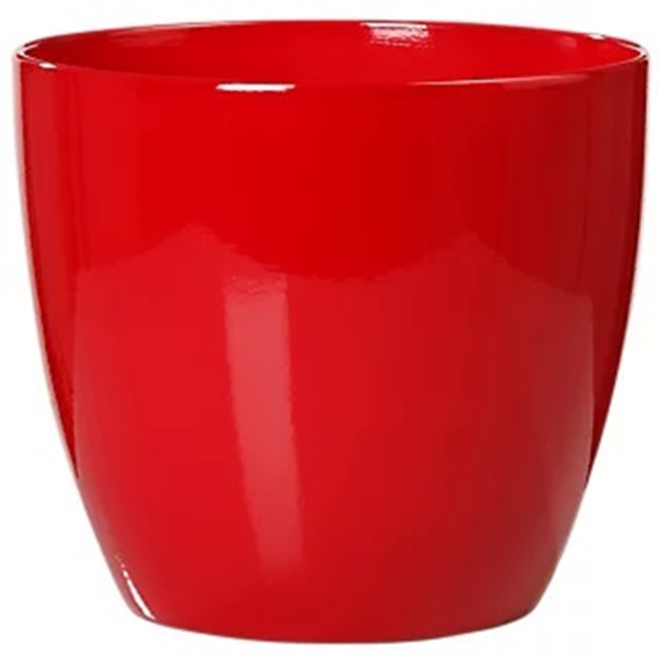 MACETERO NAVIDAD PLASTICO ROJO