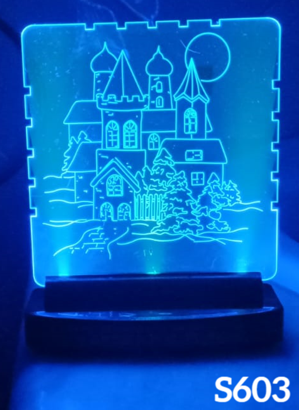 LAMPARA LED RGB METACRILATO NAVIDAD
