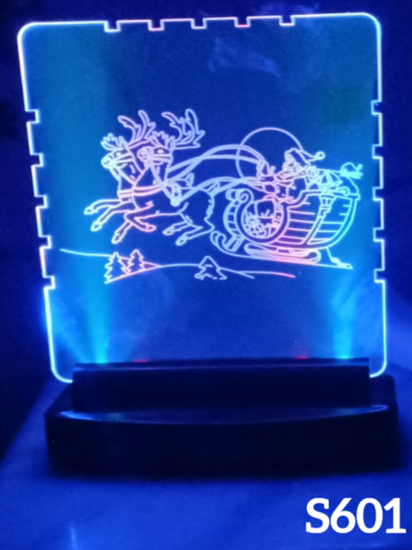 LAMPARA LED RGB METACRILATO NAVIDAD