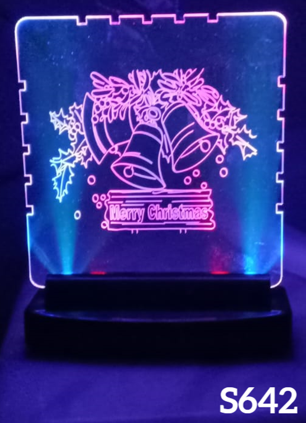 LAMPARA LED RGB METACRILATO NAVIDAD
