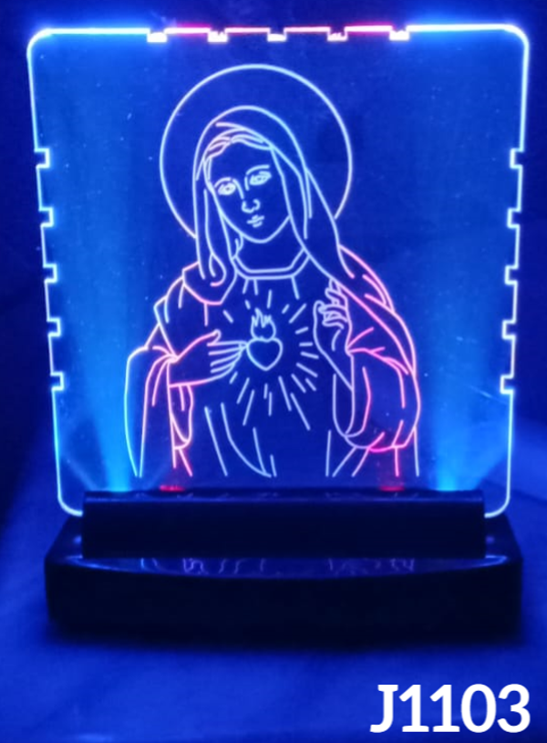LAMPARA LED RGB METACRILATO NAVIDAD