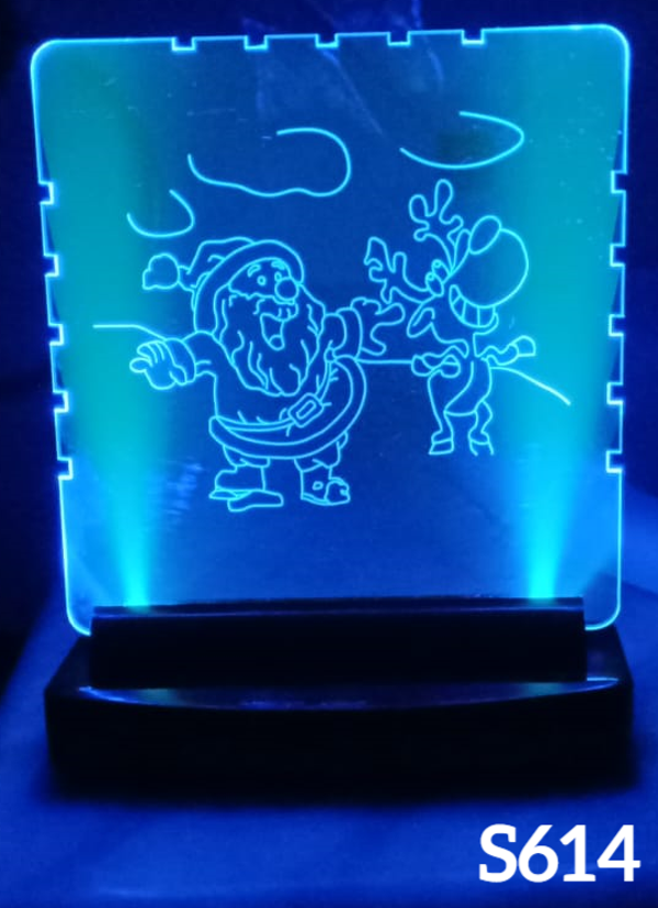 LAMPARA LED RGB METACRILATO NAVIDAD