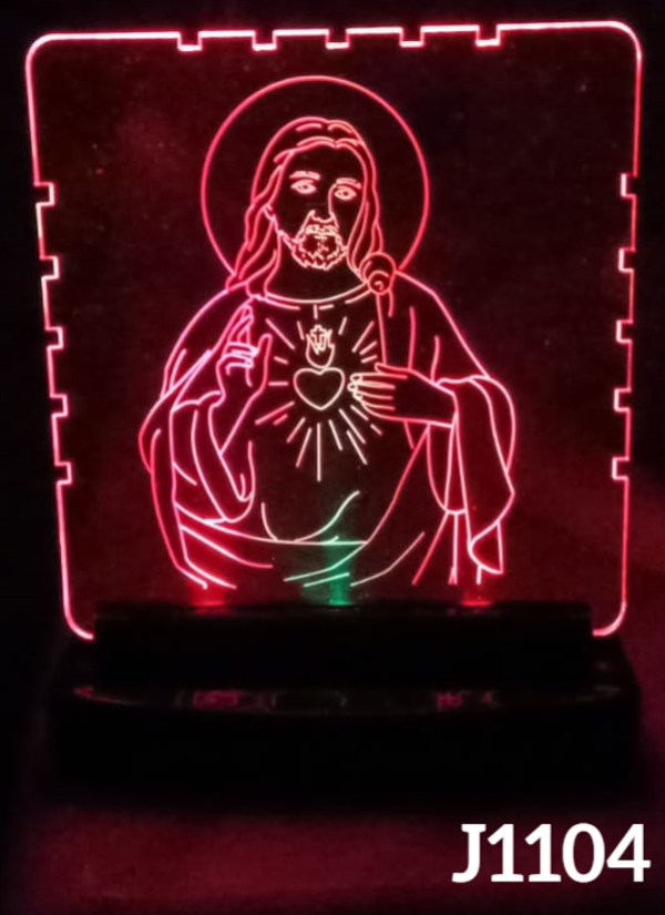 LAMPARA LED RGB METACRILATO NAVIDAD