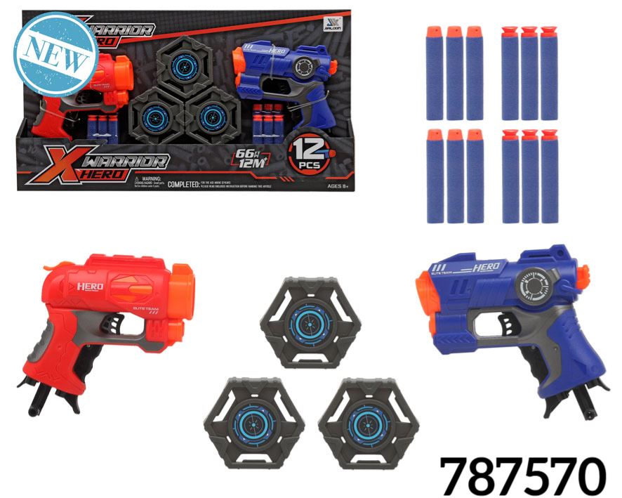 PISTOLA LANZA BALAS DUO CAJA