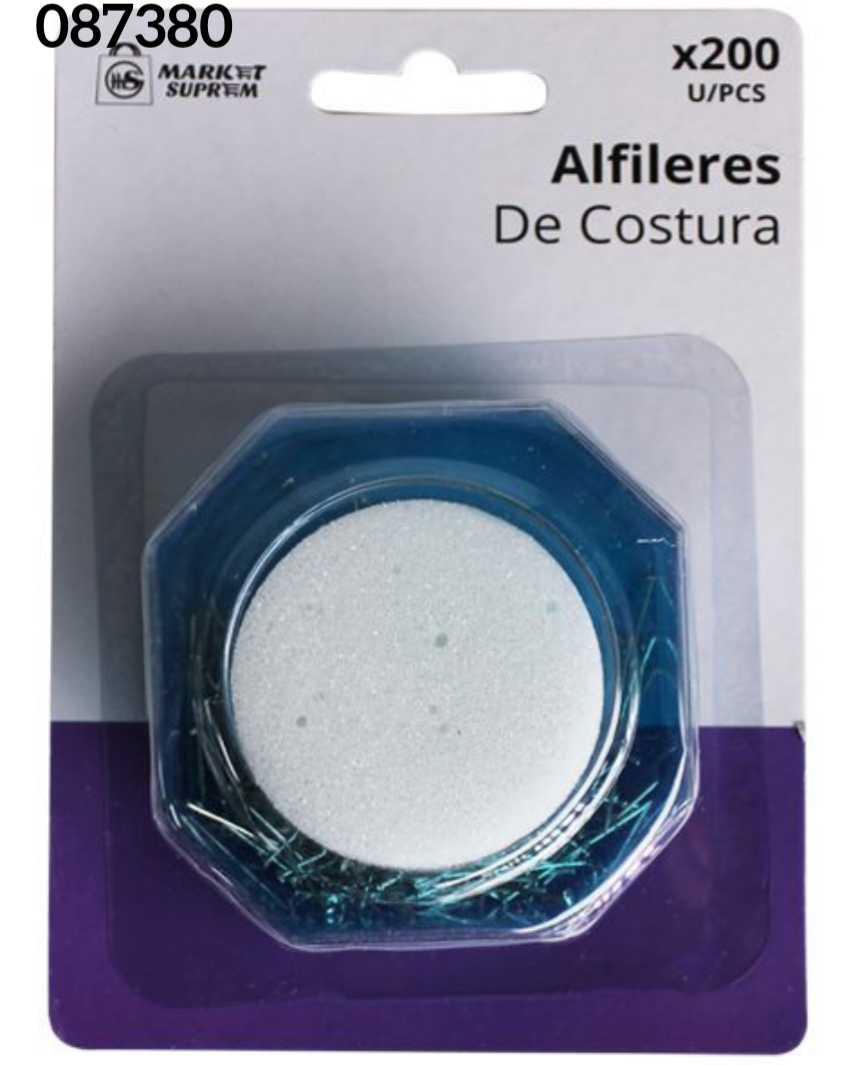 ALFILERES CAJA 200ud CON ESPONJA
