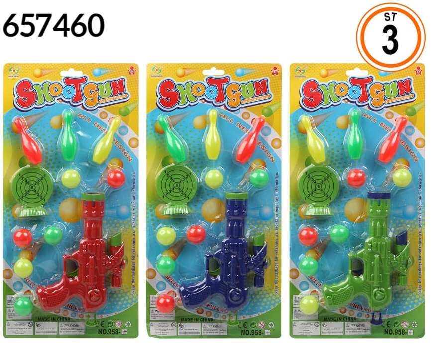PISTOLA LANZA BOLAS+BOLOS BLISTER