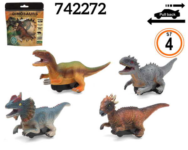DINOSAURIO FRICCION BOLSA 16x14cm