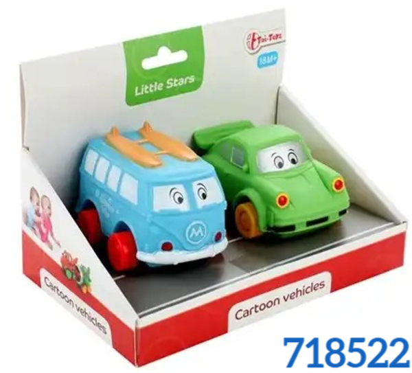 COCHES CARTOON 2pz CAJA 11x17cm