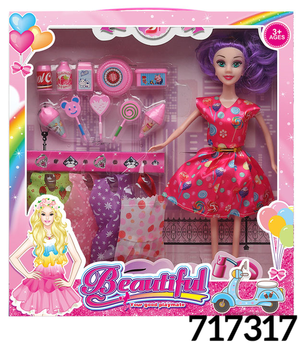 MUÑECA ACCESORIOS CAJA 32x30cm