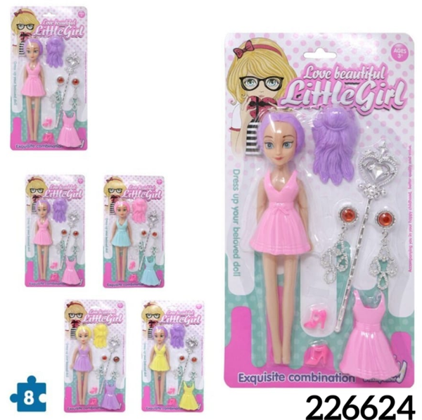MUÑECA ACCESORIOS LITTLE GIRL BLISTER 18x34cm
