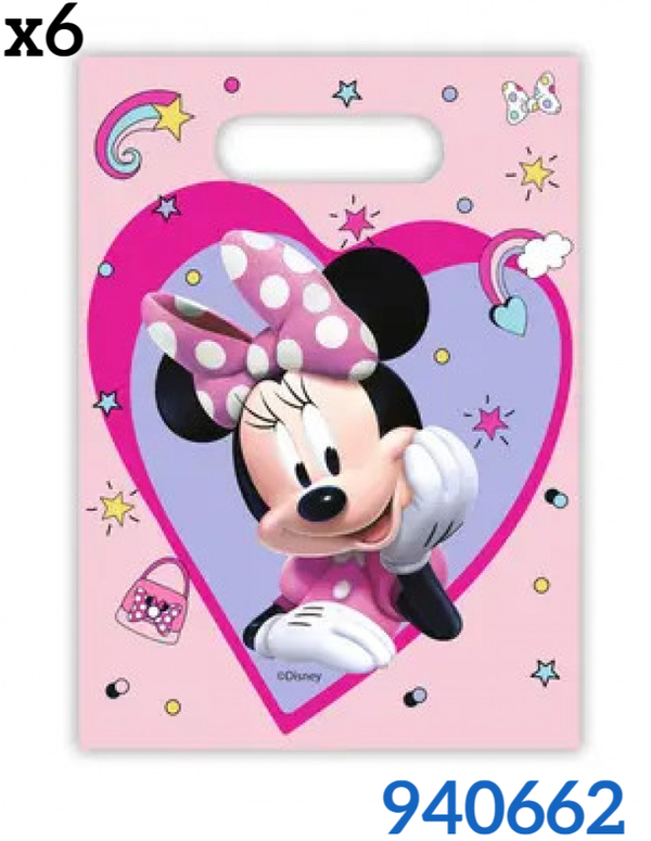 BOLSA REGALO PP MINNIE 18x26cm 6ud
