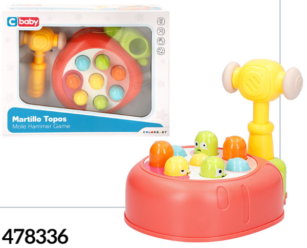 JUEGO MARTILLO TOPOS CAJA 24x19cm
