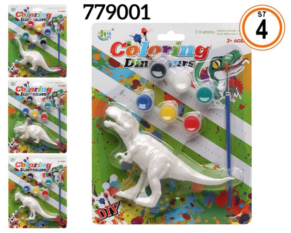 FIGURA DINOSAURIO+PINTURAS BLISTER