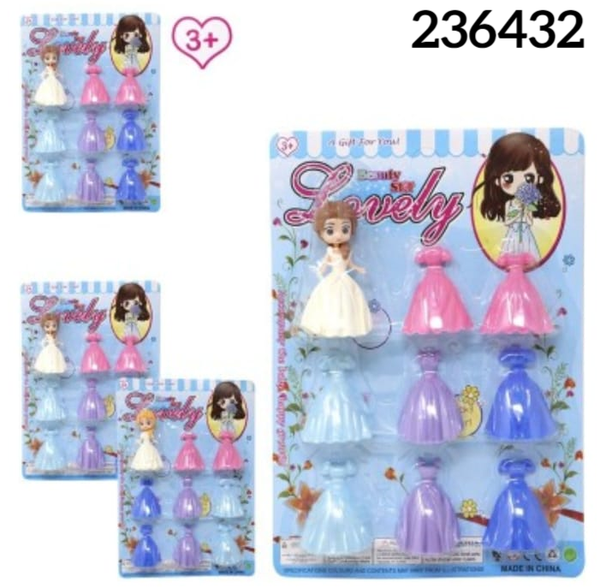 MUÑECA VESTIDOS 9pz BLISTER