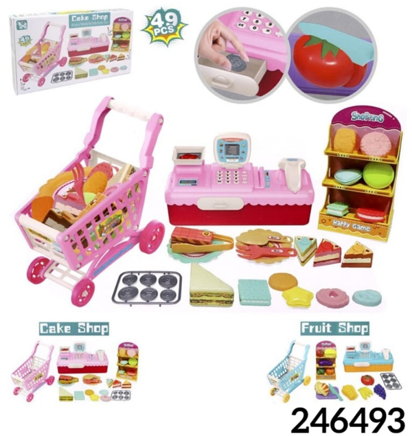 JUEGO CARRITO SUPERMERCADO CAJA 38x24cm