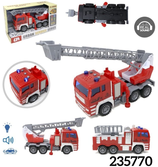 CAMION BOMBEROS FRICCION LUZ/SONIDO 22x12cm