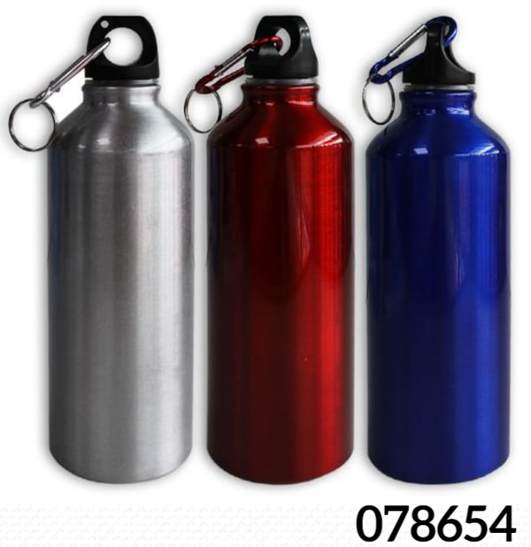 BOTELLA ALUMINIO LISA MOSQUETON 500ml