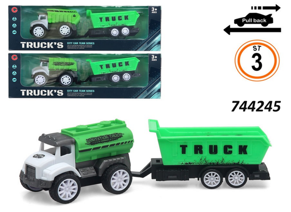 CAMION REMOLQUE VERDE CAJA
