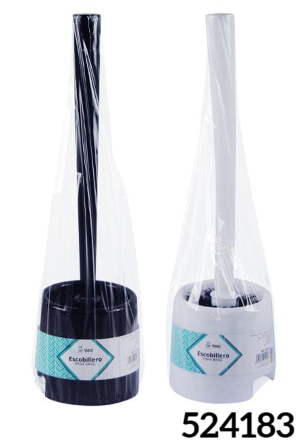 ESCOBILLERO WC NEGRO SOPORTE 37cm