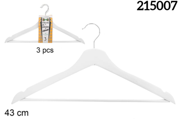 PERCHA ROPA ADULTOS MADERA BLANCA 3ud (24)