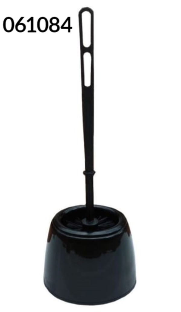 ESCOBILLA WC NEGRA+SOPORTE