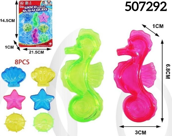 JUEGO BUCEO 8pz BLISTER 22x15cm