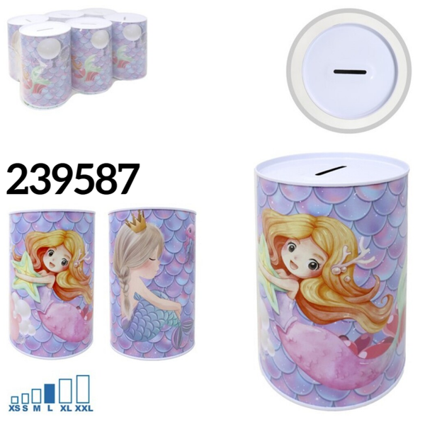 HUCHA METAL SIRENITA 10x15cm (6)