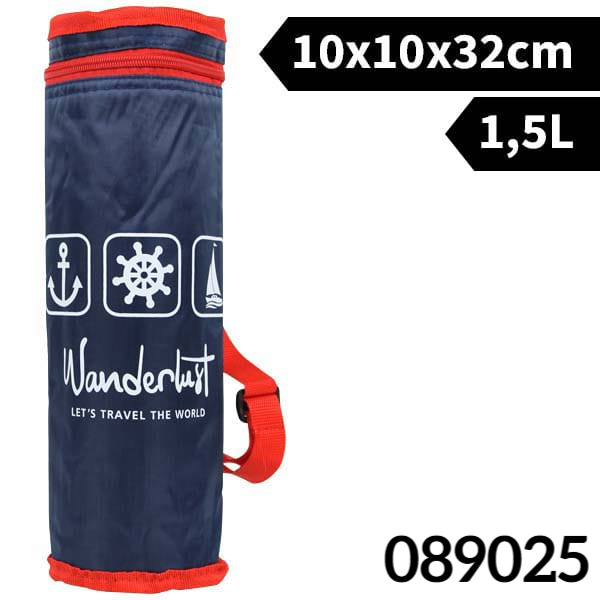 BOLSA NEVERA CON CREMALLERA BOTELLA 1,5lit 32x10cm