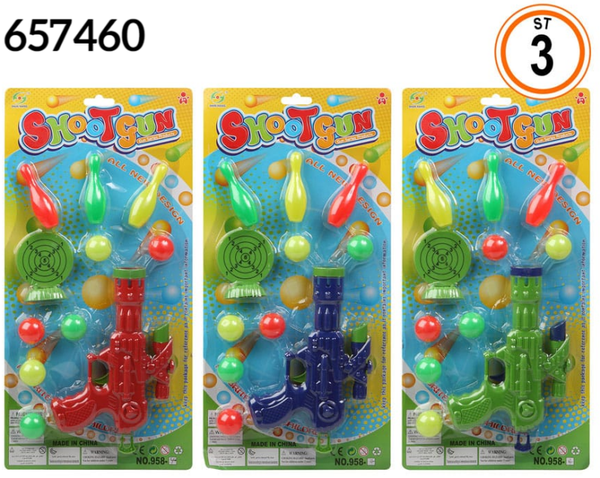 PISTOLA LANZA BOLAS+BOLOS BLISTER