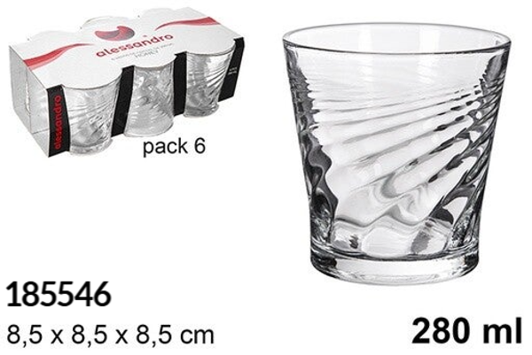 VASOS CRISTAL PACK6 HONEY 280ml