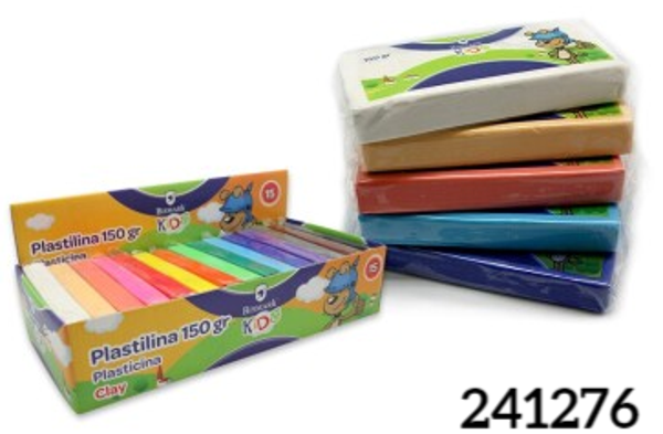PLASTILINA BISMARK 150gr COLORES SURTIDOS (15)