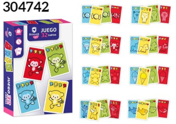 JUEGO CARTAS FAMILIAS 32pz BISMARK
