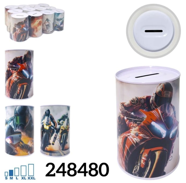 HUCHA METAL MOTOS 8x12,5cm (12)