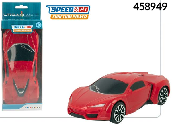 COCHE DEPORTIVO SPEED & GO CAJA 24x9cm