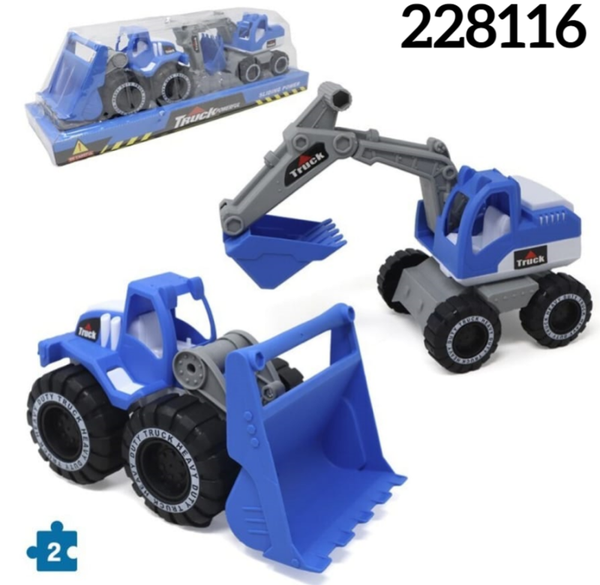 EXCAVADORA/PALA 2pz BURBUJA 41x13cm