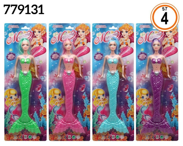MUÑECA SIRENA BLISTER 4SURTIDAS